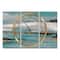 Designart 'Glam Teal Watercolor I Modern Multipanel Wall Clock